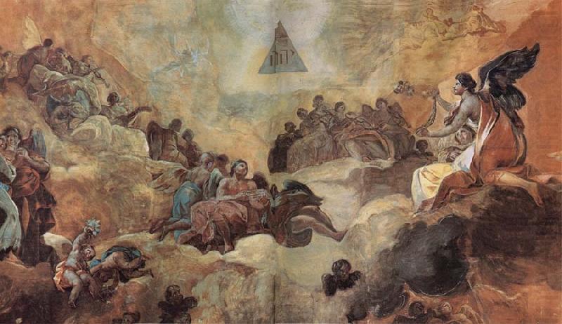 Francisco Goya Adoration of the Name of God by Angels china oil painting image